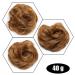 Silk-Co Hair Part with Rubber Band - Wavy Soft Dutt Extensions - 35g Honey Brown Messy Bun Updo - Buy Online on GoSupps.com
