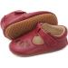 Dotty Fish Red Leather T-bar First Walking Shoes | Baby & Toddler Girls, Non-Slip | Size 3-7 UK Child - Buy Online on GoSupps.com