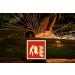 Notlok Safety Work Fire Protection Sign - 15x15cm Ceiling Shield | Illuminated Plastic Plate & Sticker | DIN EN ISO 7010 | Fire Extinguishing Pictogram - Buy Online on GoSupps.com