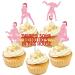 25 Pcs There's Some Ho Ho Hos in This House Cupcake Topper Pink Funny Christmas Cupcake Toppers Decorations Twerk Food Picks for Christmas Winter Holiday New Year