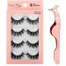 Wrong eyelashes 3D false eyelashes reusable long thick eyelashes to extend the make-up eyelashes 4 pairs of handmade dramatic false eyelashes with eyelash clip (G103)