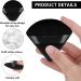 12pc Triangle Powder Puff Makeup Sponges with Strap - Soft Velour Beauty Tool for Mineral Powder & Foundation - Black - Buy Online on GoSupps.com