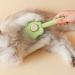 Self-Cleaning Cat Brush with Unlocking Button - Compact Fur Care Brush for Dogs Cats & Rabbits - Efficient Hair Removal in Green - Buy Online on GoSupps.com