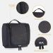 Water-Resistant Toiletry Bag for Women and Men | Hanging Hook & Compact Organizer | Cosmetics Travel Makeup Bag in Grey - Buy Online on GoSupps.com