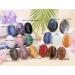 MAIBAOTA 2.4" Black Obsidian Crystal Healing Crystal Gemstones Pocket Polished Gifts Oval Shape Reiki Spiritual Energy Nature Crystals for Women Men Relief Balancing Stress Divination Meditation - Buy Online on GoSupps.com