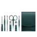 7-Piece Portable Nail Enhancement Set Color Nail Clipper Set Personal Care Tool (Color : Dark Green)