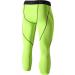 Nooz Men's Quick Dry Powerflex Compression Capri Pants Neon Green XXL - Buy Online on GoSupps.com