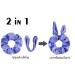 30pcs Easter Bunny Ear Hair Scrunchies - Velvet Bow Hair Ties & Elastic Bobbles - Buy Online on GoSupps.com