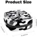 Black Gray Camouflage Menstrual Cup Storage Bag with Zipper | Sanitary Napkin Pouch for Women and Teens - Buy Online on GoSupps.com