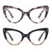 Cat Eye Frame Ladies Computer Reading Glasses Stylish Blue Light Blocking Readers for Women 2 Pairs 2.00 2 Pairs 2.0 x