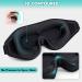 EasyVibe 3D Sleep Mask - Light Blocking Eye Mask with Adjustable Buckle | Soft Breathable Shade for Side Sleepers & Travel Yoga | Comfortable Black Sleeping Mask - Buy Online on GoSupps.com