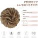 FESHFEN Messy Bun Hair Scrunchie Synthetic Updo Hairpiece Brown & Blonde 55g | Pack of 1 - Curly Wavy Hair Piece for Women and Girls - Buy Online on GoSupps.com