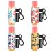 4 Pack Compact Clip-On Chapstick Holder Lip Balm Holder Keychain Premium Release Clip Elastic Sleeves Lip Gross Holder Keychain Clip On Lipstick Sleeve Fits Most Standard Lip Balm Flower Blossom - Elastic Band