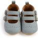 Baby Girls First Walking Shoes Mary Jane PU Leather Anti-Slip Princess Shoes - F Blue (0-6 Months) - Buy Online on GoSupps.com