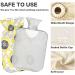 Hot Water Bottle 2L with Lid - Abstract Sunflower & Dots Design for Pain Relief | Perfect Hand & Feet Warmer for Winter - Buy Online on GoSupps.com