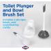 Clorox Toilet Plunger and Bowl Brush Combo Set with Caddy - White/Gray - 1-Pack - Buy Online on GoSupps.com