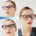 2 Pairs Oversized Retro Blue Light Blocking Reading Glasses 2.75 for Women & Men - Square Style Oprah Readers in Purple & Leopard Print - Buy Online on GoSupps.com