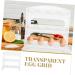 Mikikit Egg Grid Eggs Fridge Refrigerator Egg Bins Clear Egg Case Plastic Egg Organizer Household Camper Van Transparent 20.00X20.00X11.00CM - Buy Online on GoSupps.com
