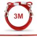 3M Heavy-Duty Tie-Out Cable for Dogs | Rotating Hooks & Steel Wire Leash | Ideal for Medium Dogs Up to 250kg - Red - Buy Online on GoSupps.com