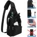 AMJ Sling Bag with USB Cable | Crossbody Daypack for Outdoor Activities | Black - Buy Online on GoSupps.com