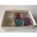 Set of 6 Holly Cupcakes Stunning Sparkly Decorating Glitters with Application Brush: Silver Gold Iridescent White Fuchsia Green & Blue - Buy Online on GoSupps.com