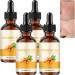 JASUBAI Turmeric Oil for Face & Body Dark Spot Corrector Serum for Lightening Even Complexion Anti-Aging Oil Moisturizing Radiance Serum Improves Dry Rough Skin (4 Pcs)