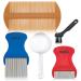 Premium 5 Piece Lice Kit - Nit Removal Fine Tooth Comb and Magnifier Full Treatment Set - Louse and Nit Combs Removes Eggs with Rounded Tips for Comfort Lice Comb Set