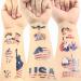 110 PCS Patriotic Temporary Tattoos for Adults Kids  Fourth of July Temporary Tattoos USA Tattoos for Independence Day  Labor Day  America  Memorial Day Party Decor Party Supplies