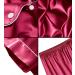 SWOMOG Kids Silk Pyjamas Set Short Sleeve Satin PJs | Red | Ages 4-16 - Buy Online on GoSupps.com