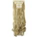 Dodoing Clip-In Hair Extensions - 4 Pieces 11 Clips Curled & Thick Ash Blonde Mix - 61 cm Double Brawl for Women | Shop Now! - Buy Online on GoSupps.com