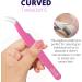 SIVOTE Lash Tweezers for Eyelash Extensions - Hand Calibrated Straight & Curved Tip (Pack of 2, Pink) - Buy Online on GoSupps.com