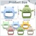 Treela 6 Pcs Baby Teething Toys - Silicone Teether Mitten for Babies 0-6 Months - Anti-Drop Chew Toys - Cute Color - Newborn Breastfeeding Needs - Buy Online on GoSupps.com