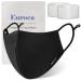 Euroca Cloth Face Mask 3 Layer Reusable Washable and Adjustable with Filter Pocket for Adult -1 Pack with 2 Filters included Black 1 count (Pack of 1)
