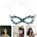 EXCEART Elegant Rhinestone Eye Mask - Luxurious Green Ladies Mask for Wedding & Masquerade Party - Buy Online on GoSupps.com