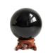 Mina Heal Black Obsidian crystal balls for fengshui meditation crystal healing prophecy home decoration black magical crystal ball 90 mm