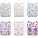 Alva Baby Reusable Washable Diapers Set with 6 Nappies + 12 Inserts - 6DM42 - Buy Online on GoSupps.com