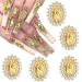 3D San Judas Nail Charm Virgin Mary Nail Charms Shiny Zircon Alloy Jesus Virgin Mary Charms for Nails Metal Buddha Gold Nail Charms Nail Jewels Religious Nail Rhinestones Nail Art Accessories 5pcs/set