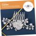 Angoily Rhinestone Five-tooth Hair Comb Hair Accessories for Pearl Hair Accessories Pearl Tiara Hair Combs for Women Rhinestone Hair Combs Alloy Rhinestones Bride Hair Piece - Buy Online on GoSupps.com