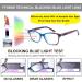 4 Pack Blue Light Blocking Reading Glasses for Men & Women - Fashionable Computer Eyewear with Spring Hinge 1.75 Magnification - Buy Online on GoSupps.com
