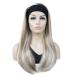Lydell long 3/4-women's wigs hair part smooth with adjustable black headband wig made of synthetic hair (H16/613 blonde highlights)