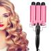 ZJchao Hair Waver Curling Wand 32mm Hair Crimper Hair Curling Iron Fashionable Triple Pipe Hair Curler Egg Roll Head Hair Styling Tools Curling Iron DIY Curly Hair Styling Tools Beach Waver(32mm)