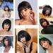 JSDshine 10 Inch Black Bob Wig with Bangs - Short Straight Natural Looking Wig for Women, Perfect for Daily & Party Use - Buy Online on GoSupps.com