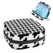 Women's bonds storage pockets nursing pad holder black and white pattern portable period kit bag feminine product bag for women girls color4