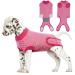 Hjumarayan recreational suit for dogs after the operation Medical Pet Shirt Hund Protective clothing for small medium-sized dogs anti-lick protection against wound red striped m m red striped