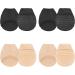 4 Pairs Ball of Foot Cushion Socks - Women's No Show Liner & Toe Topper Socks with Padding | Forefoot Pads & Non-Skid Comfort - Buy Online on GoSupps.com