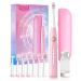Electric toothbrush for adults with travel case electric electric toothbrush with 8 brush heads 40 000 VPM deep cleaning 5 modes (2-rosa with travel case) 2-rosa 1 piece (1 Pack)