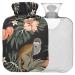 Naanle hawaii flower monkey hot water bottle with cover transparent hot water bottle 1l heat bottle for bed handfoot heat pain relief heat and cold therapy