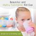 Puj Phillip Cups - Hangable Rinse-and-Play Reusable Plastic Fun Cups for Kids | Set of 4 with Grippy Hooks | Frustration Free Packaging | Multicolor 4 Count (Pack of 1) - Buy Online on GoSupps.com