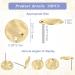 50pcs 13.0mm Gold Plated Flat Round Ear Studs Earring Posts with Loop Hole Coin Charms - DIY Earrings Craft Making Supplies for Women and Girls - Buy Online on GoSupps.com