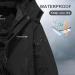 Boys Waterproof Ski Jacket | Windproof Winter Coat | Removable Hood | Black - Size 14-16 - Buy Online on GoSupps.com